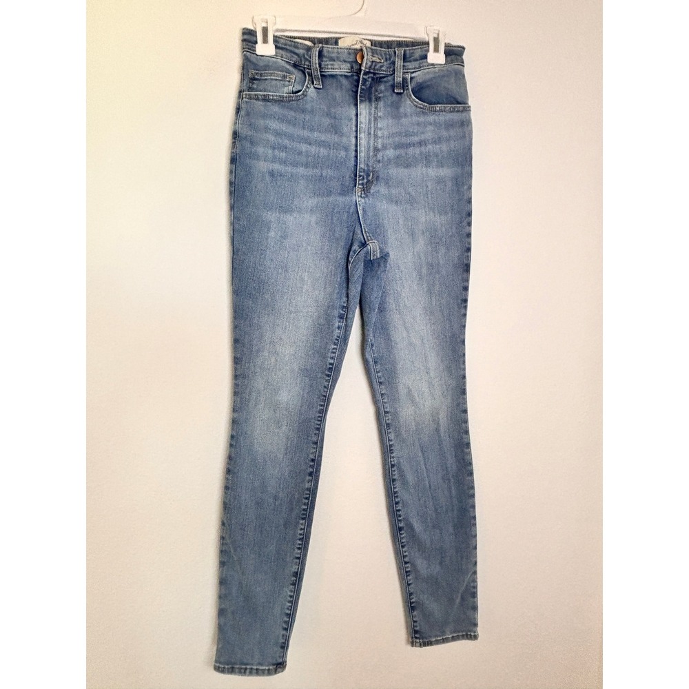 Universal Thread High Rise Skinny Jeans Medium Wash Blue Denim Size 8L Long